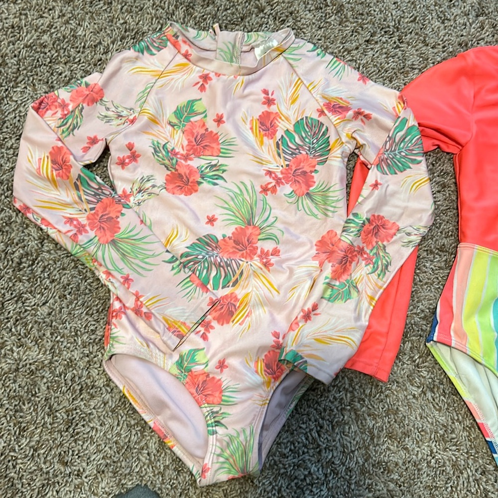 Long sleeve kids swimsuits and rash guards BUNDLE
